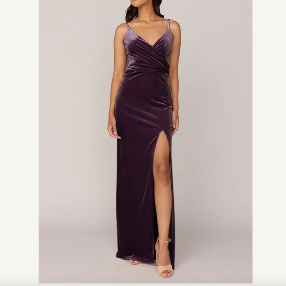 Revelry Rava Velvet Dress - Purple